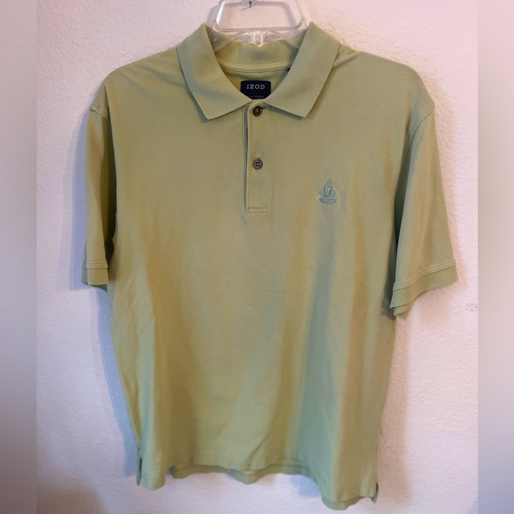 IZOD polo green shirt size M